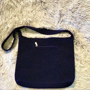 THE SAK- Navy blue hand crochet bag from The Sak.
